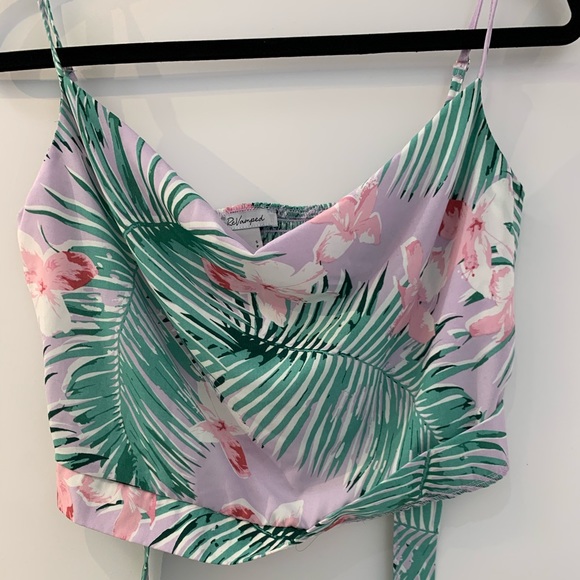 Tropical print crop top - Picture 1 of 3